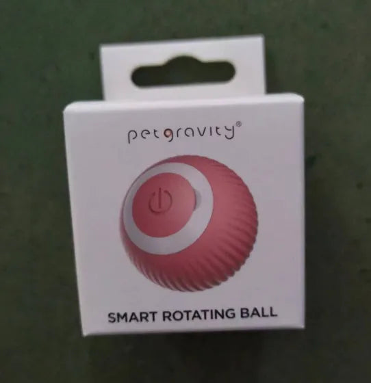 Cat Gravity Intelligent Rolling Ball 43mm automatic rotating ball in green, with bionic motion obstacle avoidance on a hard floor