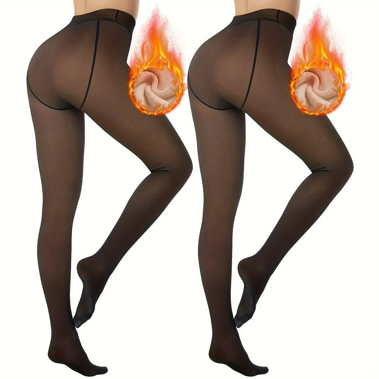Women's anti-snagging keep-warm leggings in multiple colours with wool lining and lint-free nylon fabric