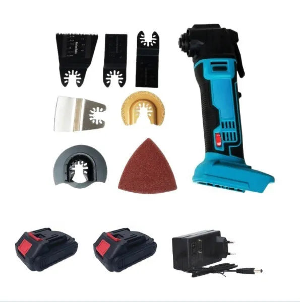 Rechargeable lithium battery garden trimmer with metal construction and plastic accessory box