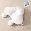 Babies' shaping pillow in blue Tencel pearl cotton with adjustable drawstring and breathable cotton cover