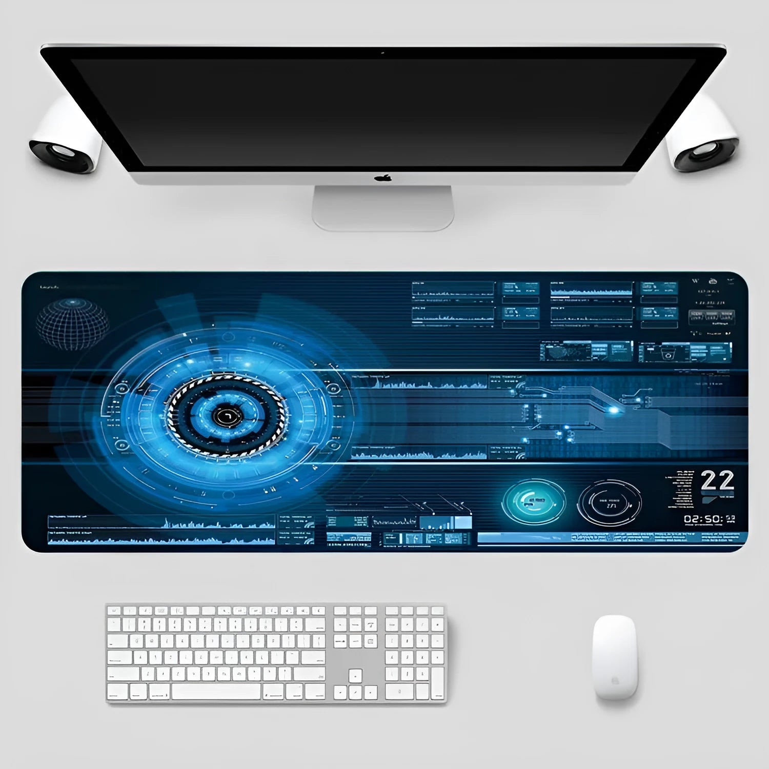 Thickened non-slip rubber cloth mouse pad with thermal transfer printed pattern in style A for notebook computers