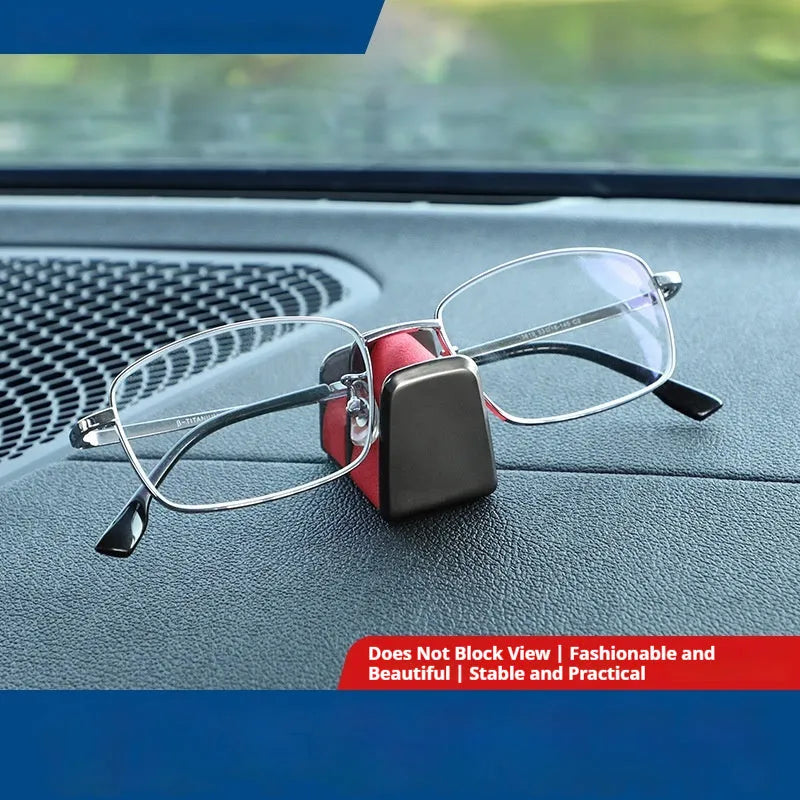 Car dashboard sunglasses clip in four colours: black, grey, green, and red.