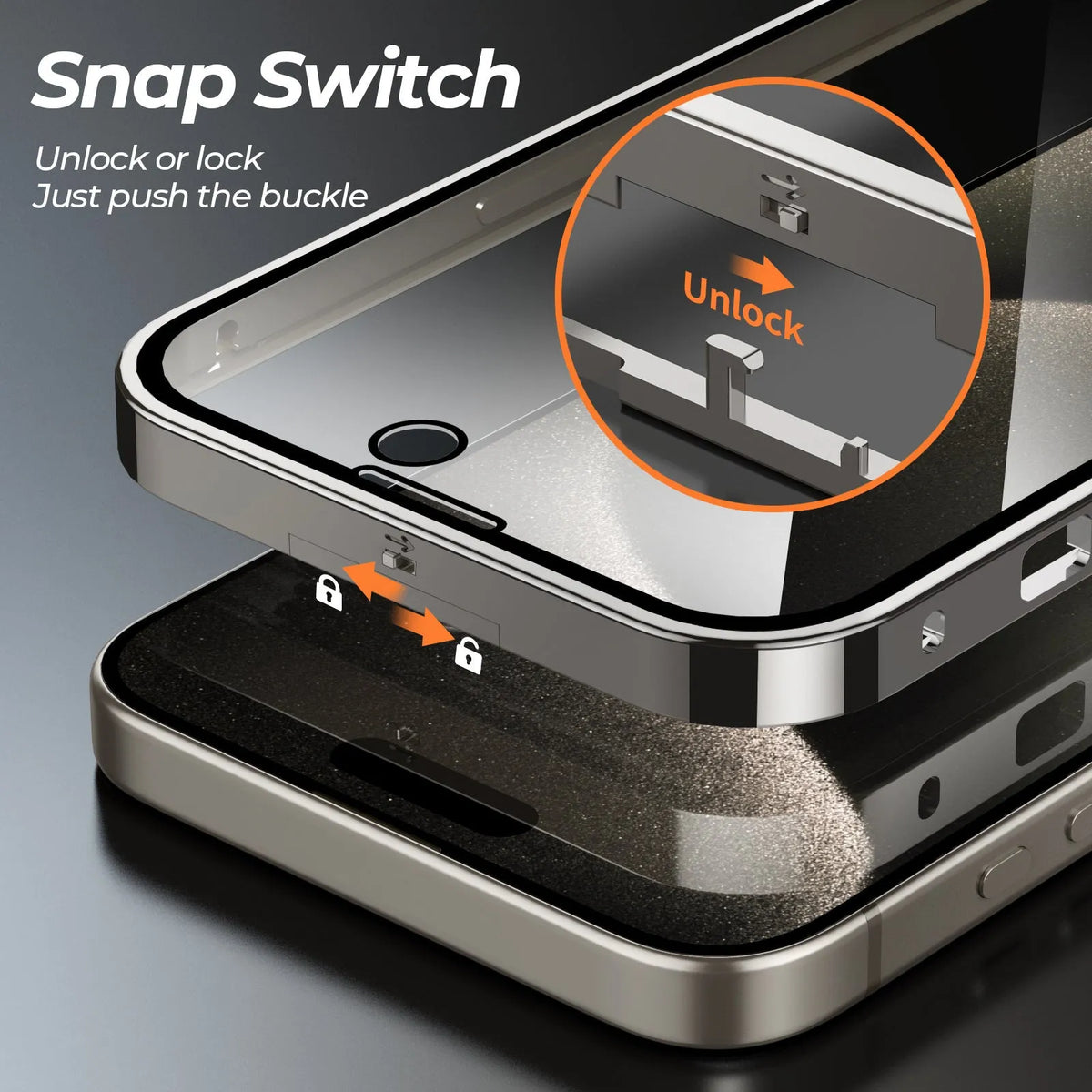 Magnetic metal iPhone case with electroplated reflective finish, all-inclusive style, for iPhone 12-15 Pro Max