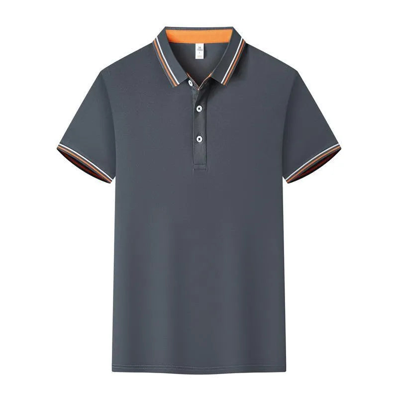 Polo cotton workwear with collar and short sleeves in slim fit, cotton blend fabric, multiple colours