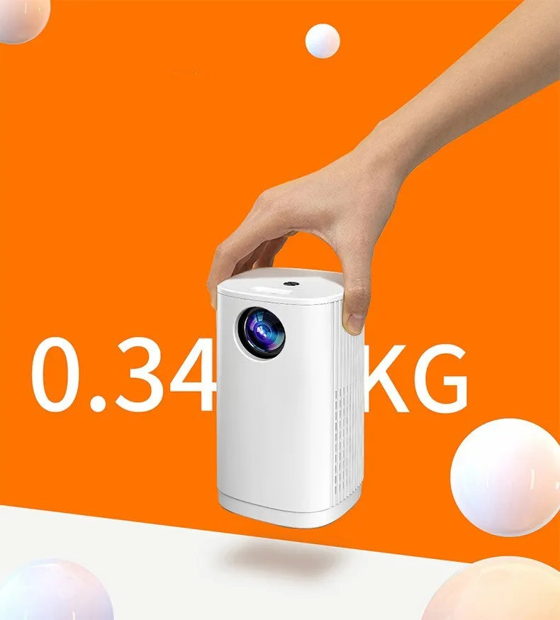 Mini projector TFT LCD LED 1920x1080 supported 16-100 inch projection in Blue or White