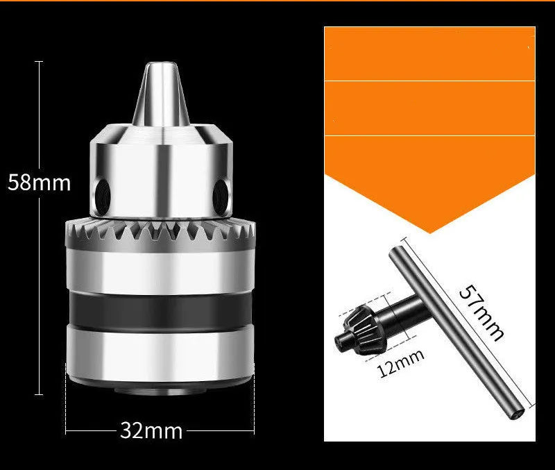 100 angle grinder conversion chuck with gasket and key for turning grinder into drill