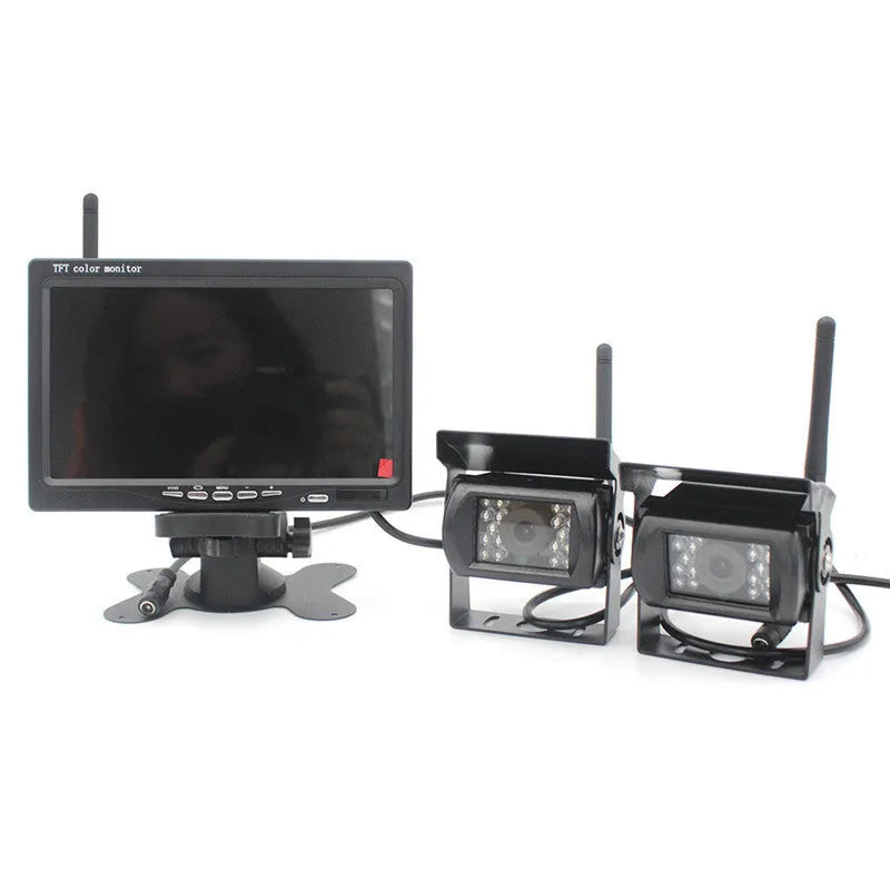 2.4G wireless reversing assist system with aluminium alloy body and 4.3 to 9 inch screen options
