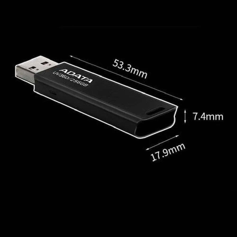 Black car-mounted USB flash drive with waterproof construction and flexible design
