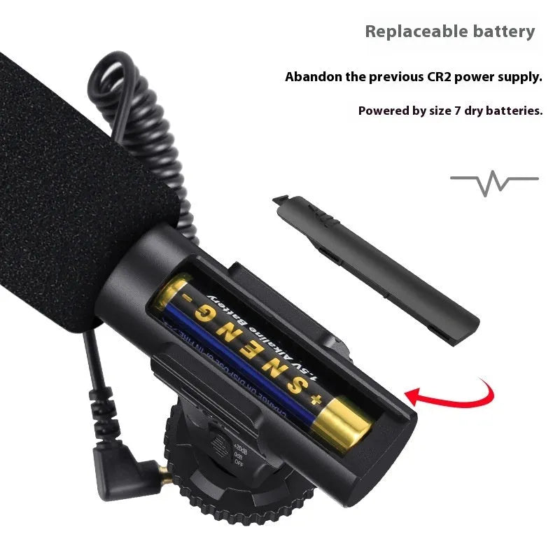 Black video recording live camera microphone for mobile phone and computer.