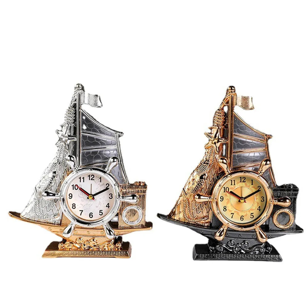 Fashion bedroom alarm clock in gold or silver colour with creative home decor design