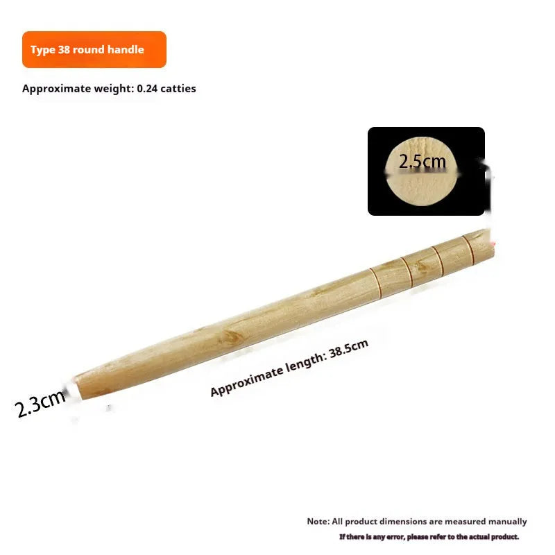 Locust wood replacement handles for axes, hoes, and sickles in various lengths on a neutral background.
