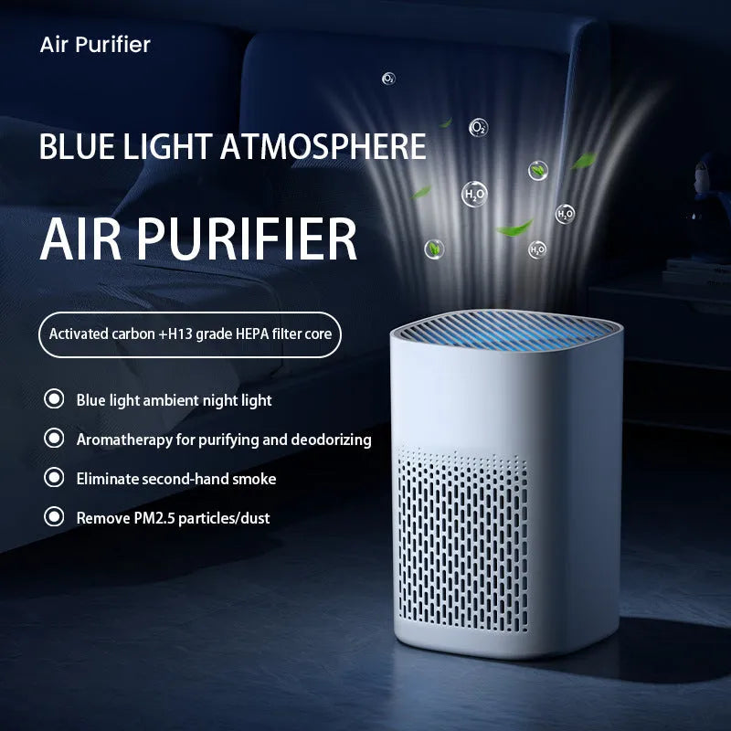 Simple style desktop air purifier with USB power connection for small rooms