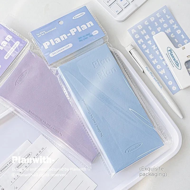 Embossed simple visual metre book notebook with paper cover in five colour options showing 80 sheets of white cow paper
