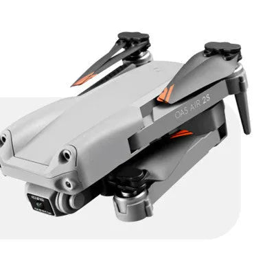 UAV folding four axis drone with 4K dual camera in black plastic, compact size 12.5x9x5cm