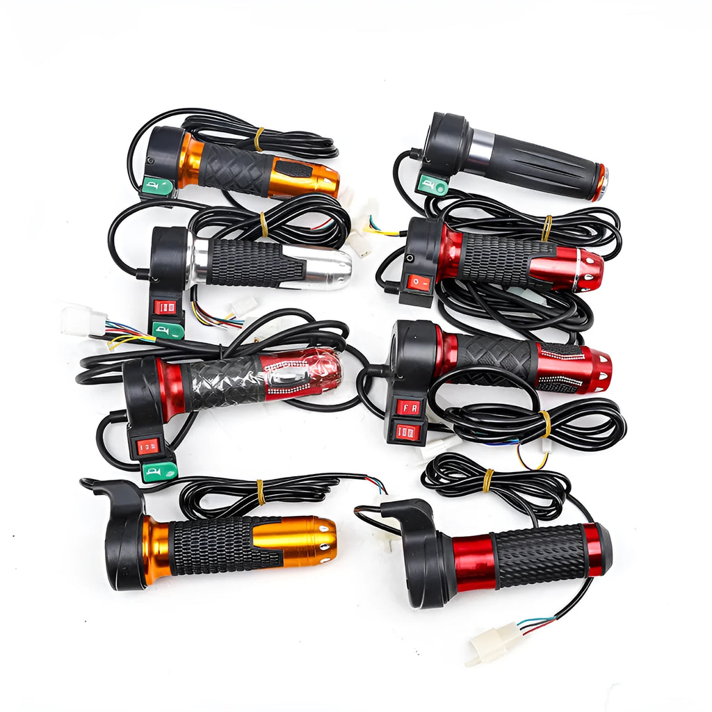 Three-wheel electric vehicle modification accelerator handle with three-speed rotating grip and 3-wire plug