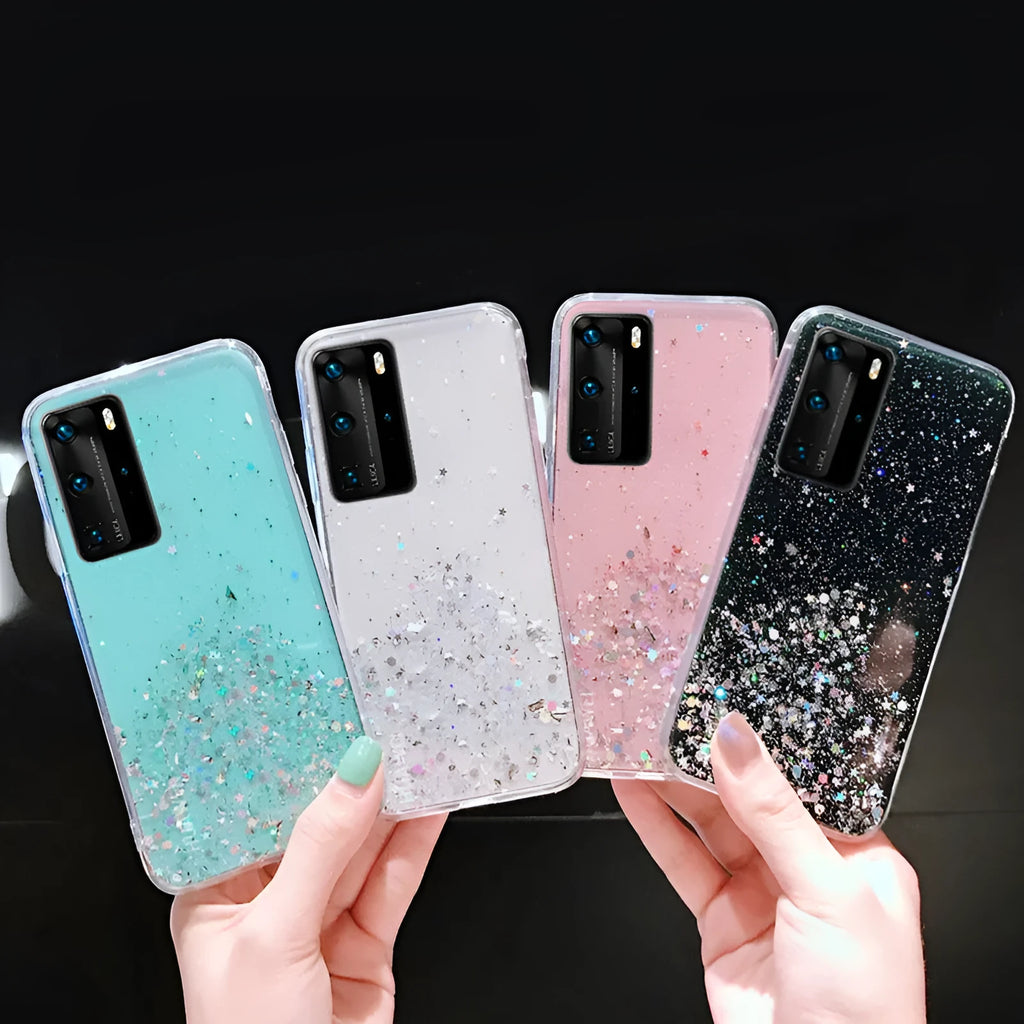 Huawei Drop TPU mobile phone back cover in black simple style with slim profile