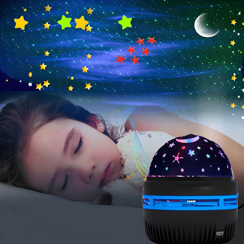 Crystal magic ball starry sky aurora projector with USB cable for atmospheric room lighting