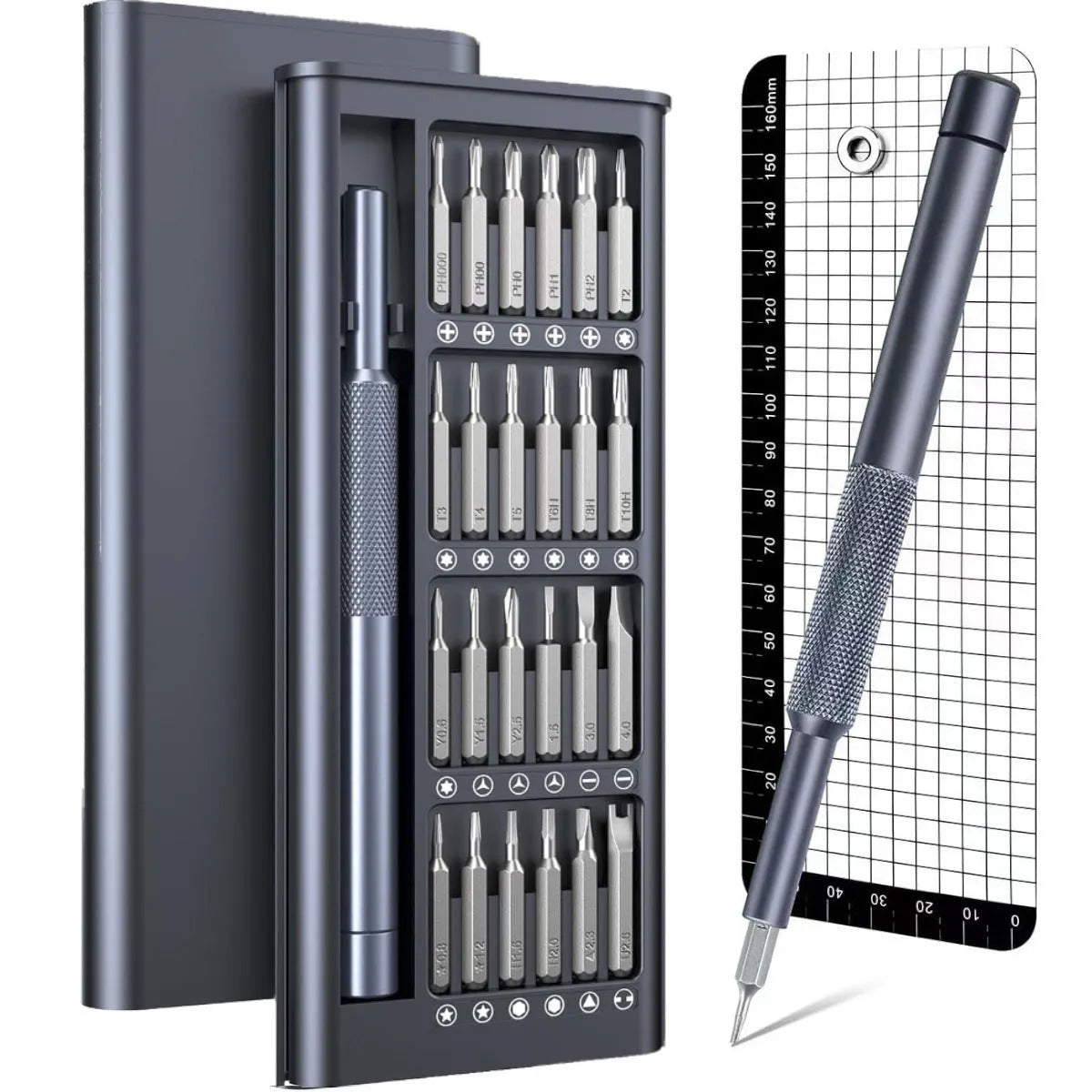 25-in-one precision screwdriver set with magnetic chrome vanadium steel bits and ABS handle for household repair