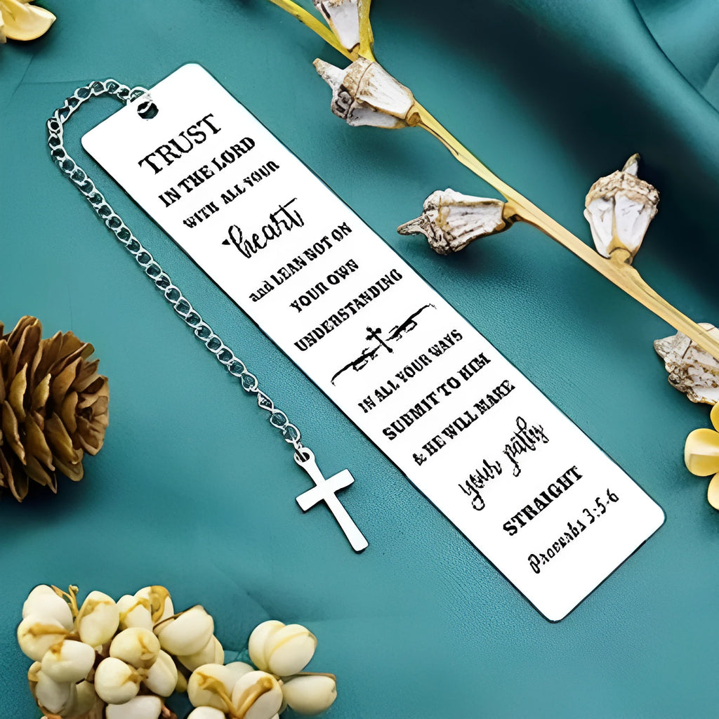 Stainless steel European style metal bookmark shown in CFS5170 steel colour.