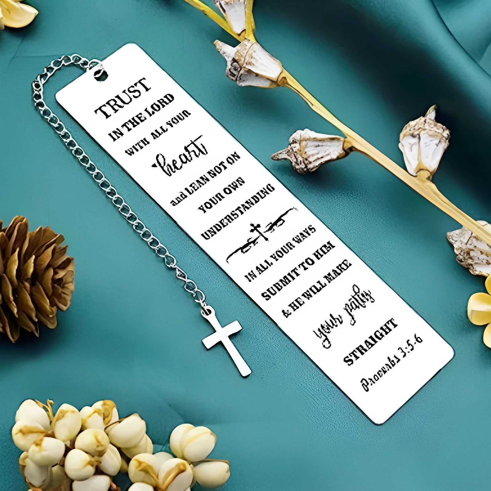 Stainless steel European style metal bookmark shown in CFS5170 steel colour.