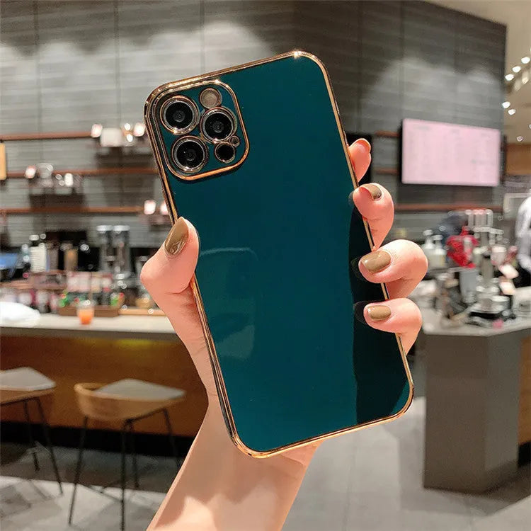 Luxury solid colour electroplating mobile phone case for iPhone 13 models in various colours