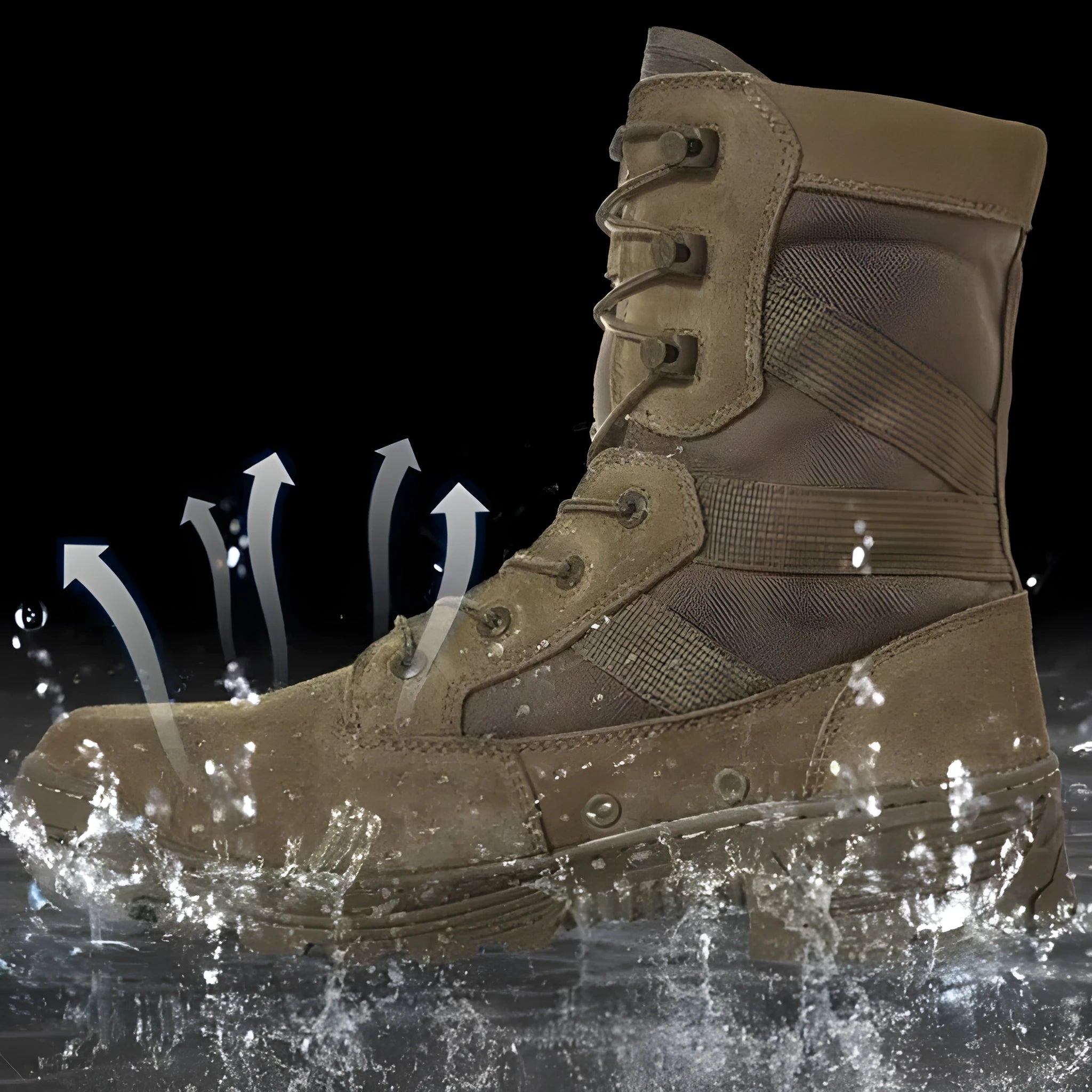 Desert Male Battle Outdoor Hiking Boots for Men Waterproof Fabric Hiking Camping Boots Black Mud Colour Options Sizes 40-45