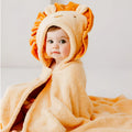Coral fleece bath towel 125x80cm polyester with lion, koala, shark, rabbit or unicorn design
