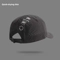 Men's adjustable baseball cap in breathable mesh fabric with dome crown