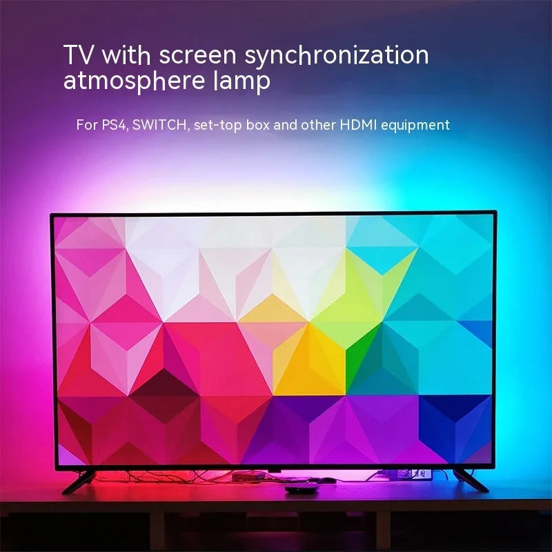 TV sync ambience LED strip with 30 beads and app control, suitable for 32-43 inch TV background