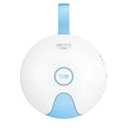 Blue portable UV baby bottle steriliser with USB charging port and compact dimensions