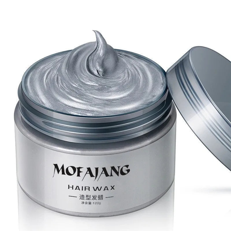 Coloured hair mud for grandma grey hair wax in solid form, available in multiple colours
