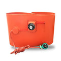 Silicone rubber heating belt wrapped around a 200-litre oil drum with control unit