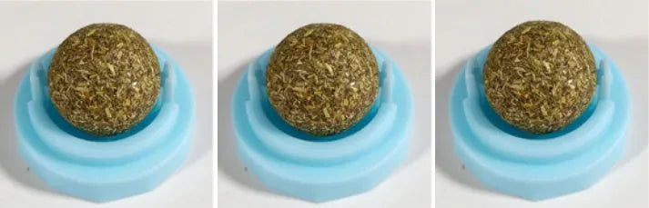 Self-adhesive rotated catnip lick ball for cats in assorted colours with 90g box