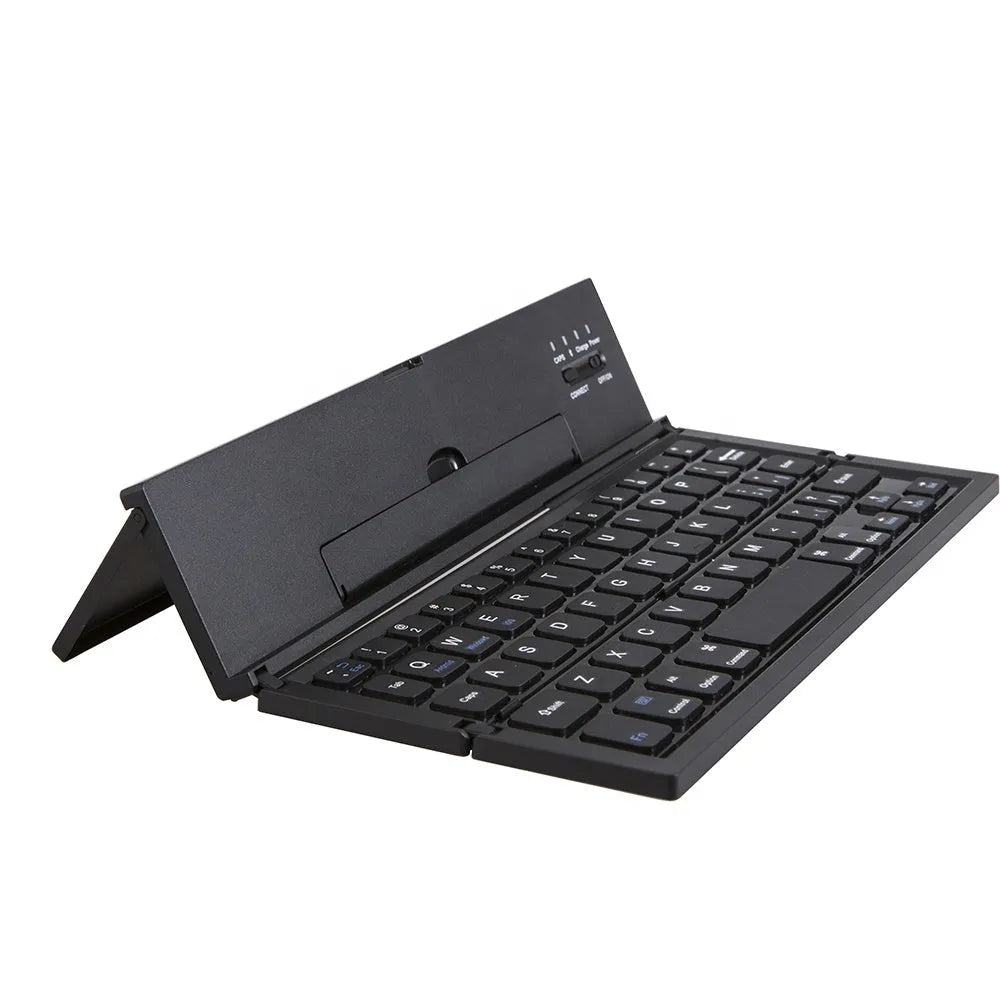 Black or white 5.8-inch folding Bluetooth keyboard with aluminium bottom cover for tablets
