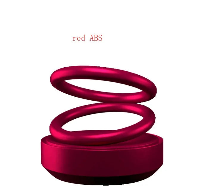 Double ring rotating car aromatherapy diffuser aluminium alloy Classic Black 6.4x5.8cm
