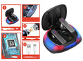 Hall flashing wireless gaming headset in black or white with earplug-style design