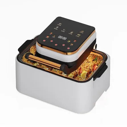 Smart Loop Air Fryer flip electric oven 12L capacity black plastic body with display and control panel on countertop