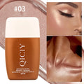 Face and body highlight contour liquid bottle showing 30ml quantity with natural brightening effect