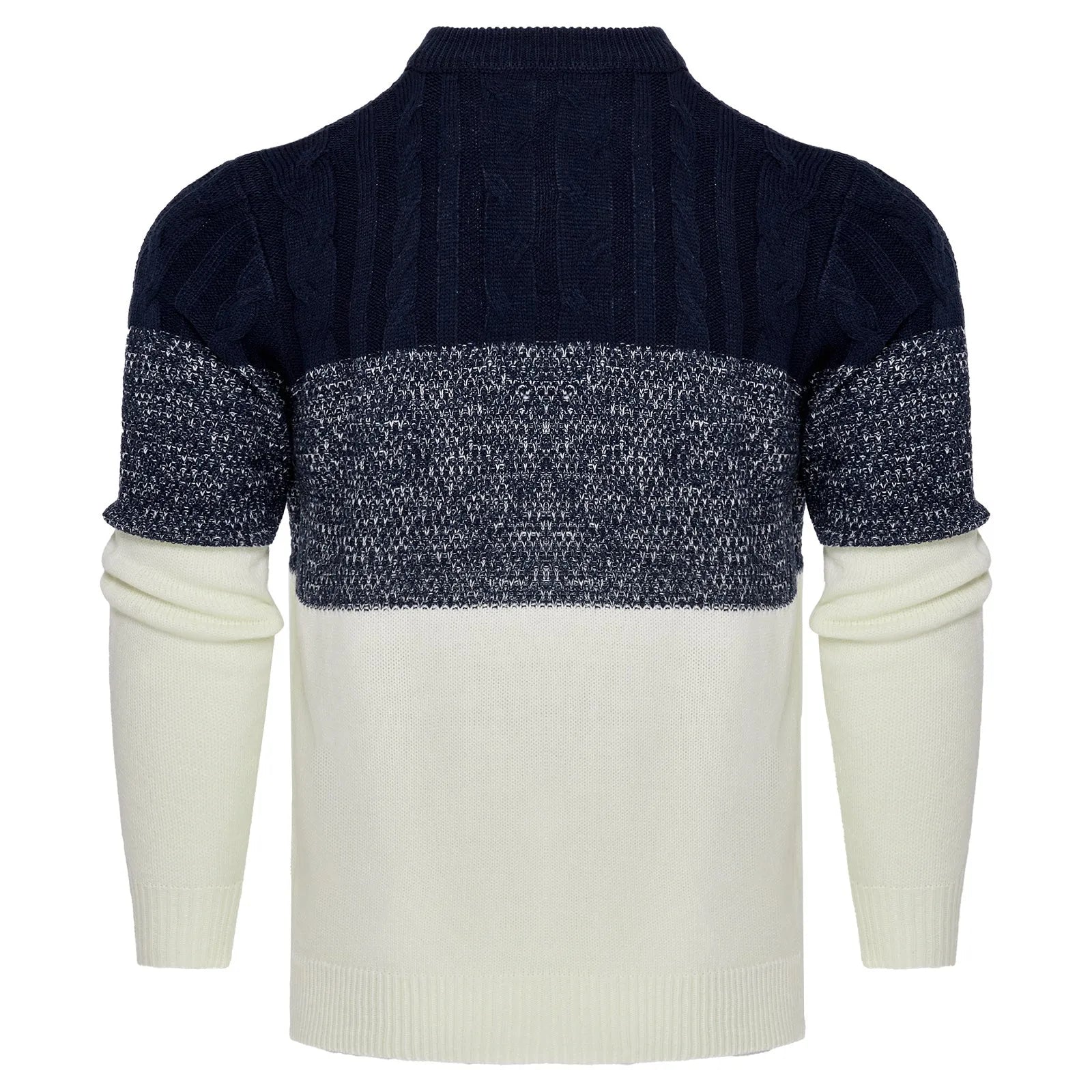Men's knitted long-sleeve pullover sweater in a selection of styles and sizes.