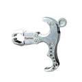 Alloy fishing release aid with two-axis harpoon clip mechanism for spearfishing line control