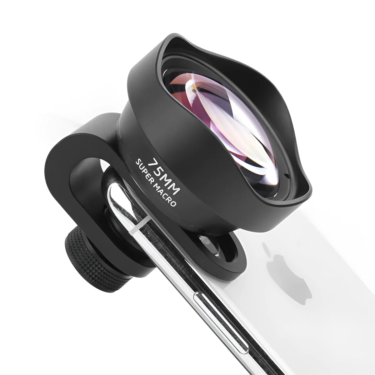 Universal mobile phone macro lens with protective cover and storage bag for close-up smartphone photography