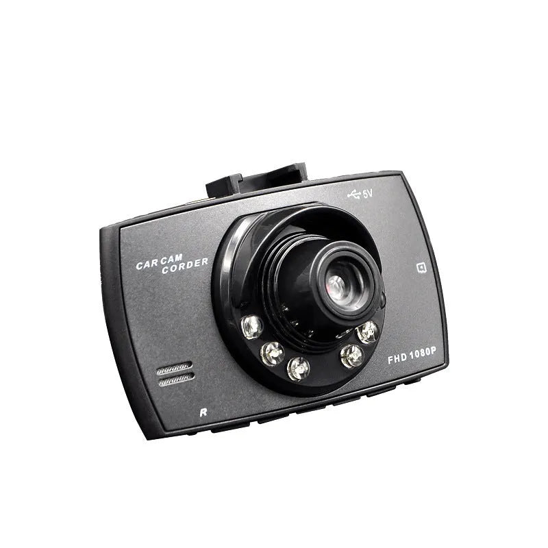 HD car DVR dual camera system with front and rear recording and night vision capability