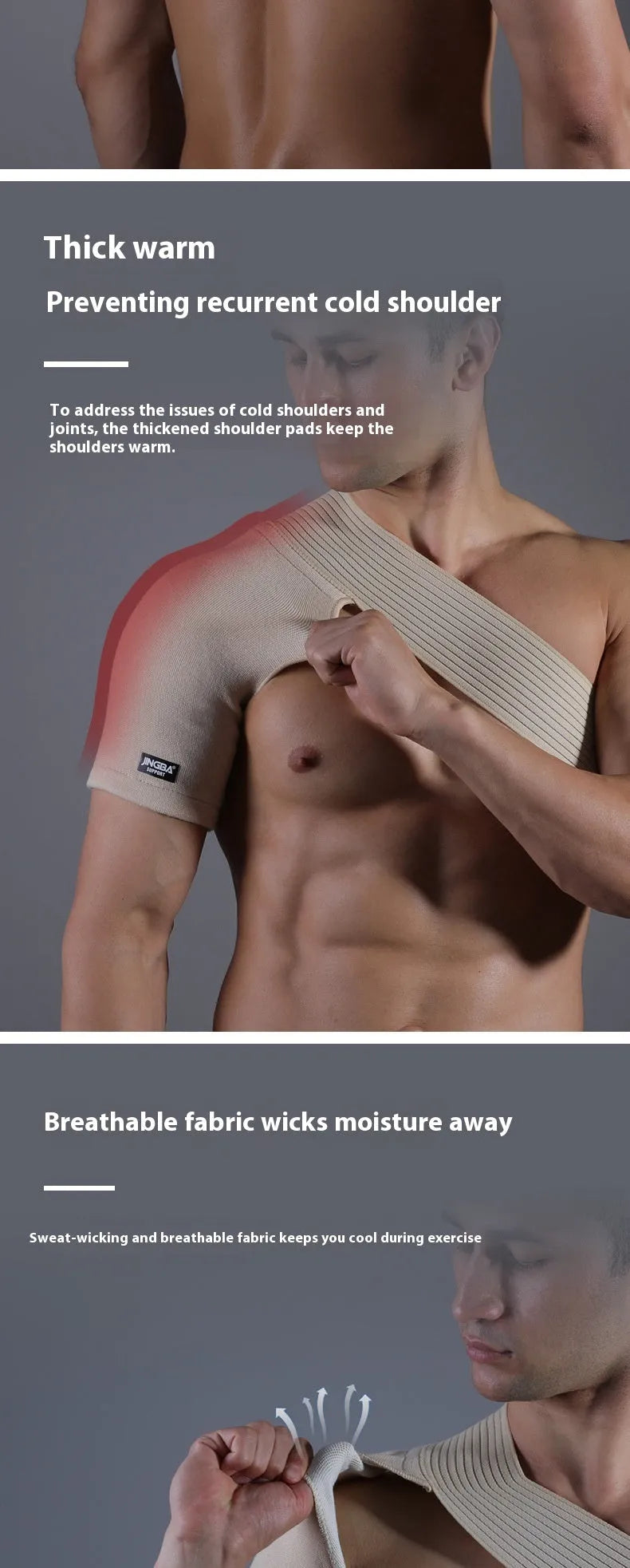 Adjustable one shoulder sports protective gear with breathable strap in skin colour