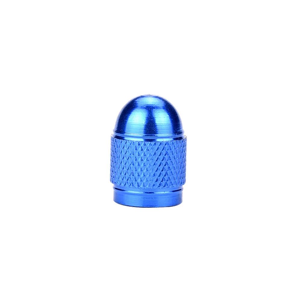 Aluminium alloy mountain bike tyre valve cap in choice of five metallic colours.