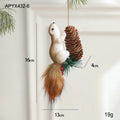 Lightweight foam squirrel pendant Christmas tree ornament in cartoon modern simple style