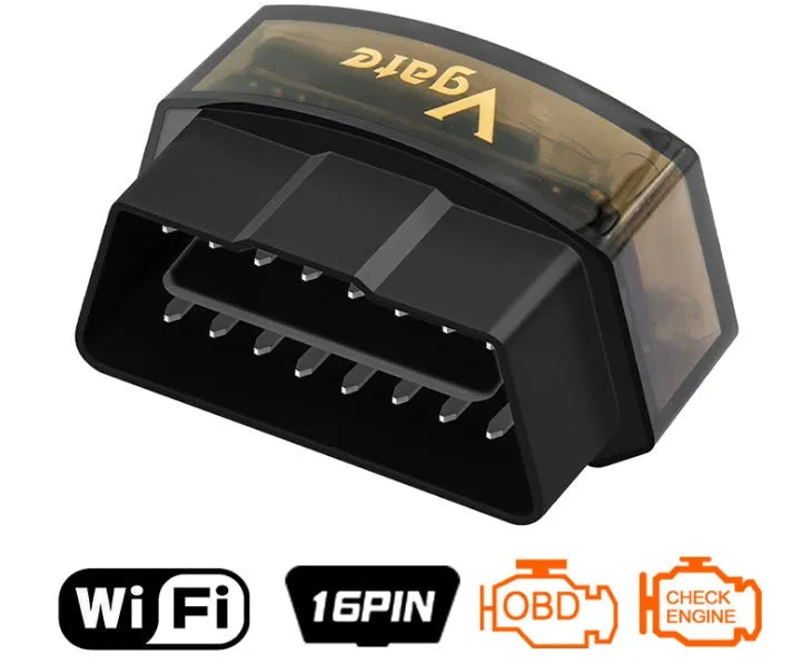 Vgate iCar Pro black WiFi OBD2 scanner adapter with micro size and power-saving design for iOS and Android