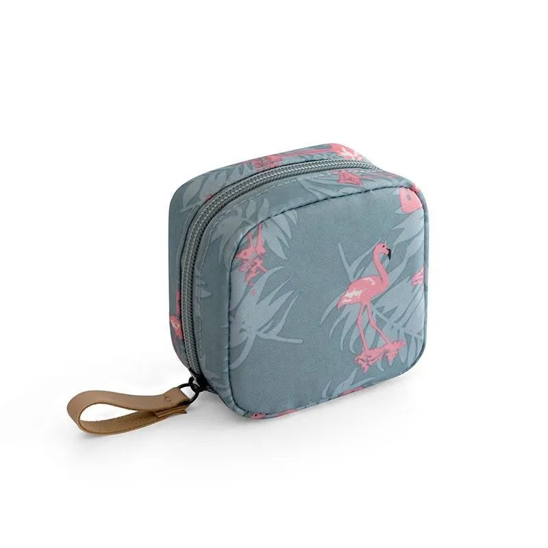 Cloth cube makeup storage organiser in blue, pink, white, and white pink colour options