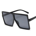 Oversized square women sunglasses with big frame in black colour option