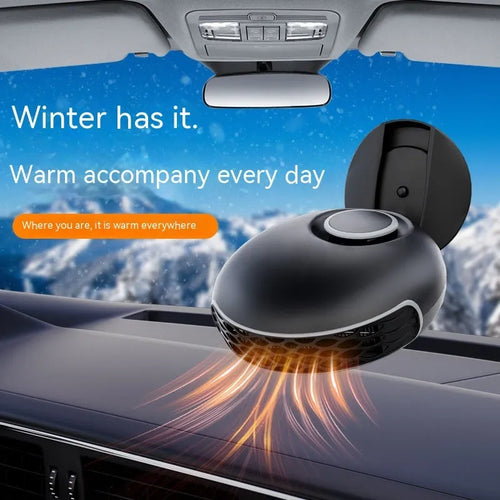 Black ABS car warm air blower heater with 130cm cable for 12V 24V vehicle defrosting