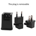 Black USB charger and 1 metre data cable set with all copper wire and TPU shell